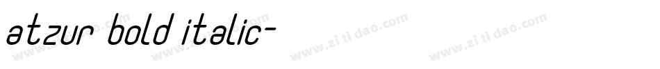 atzur bold italic字体转换